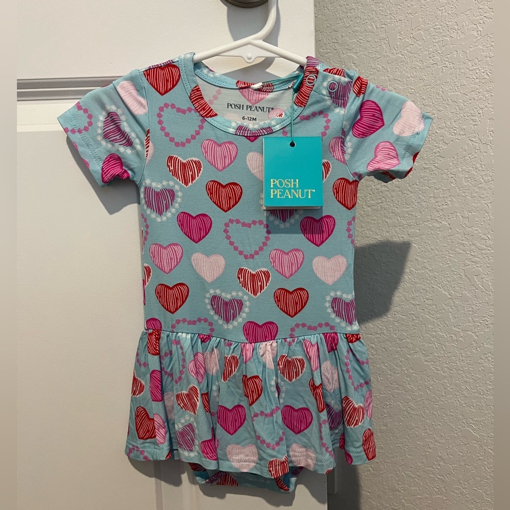 Posh Peanut Valentines Bodysuit Dress